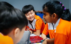 maplewood homeschooling students talking to each other